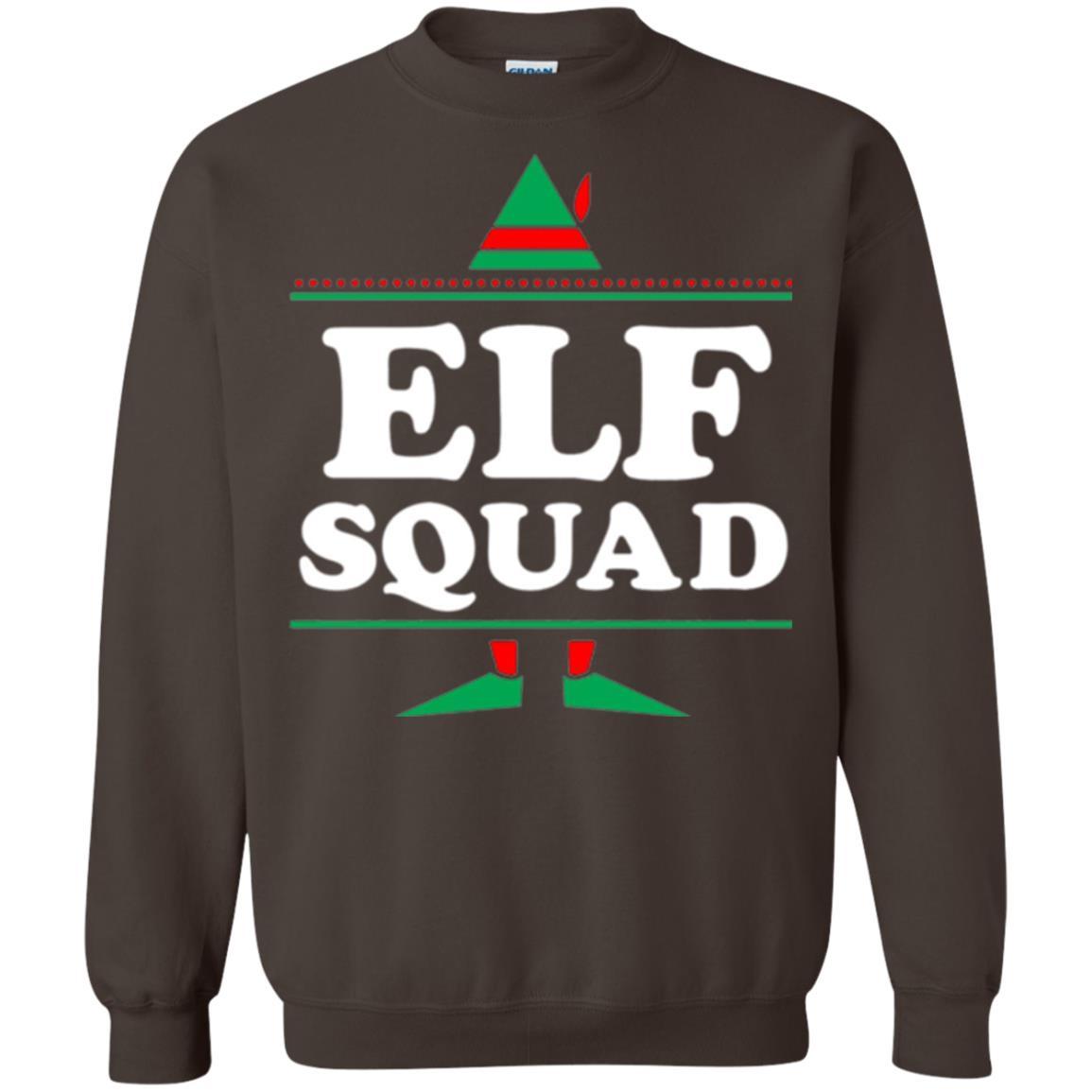Christmas T-shirt Elf Squad Holiday Family Group Matching Dark Chocolate