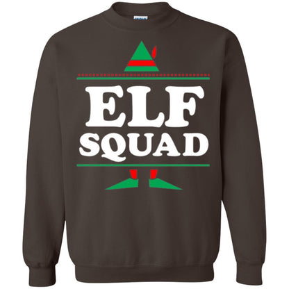 Christmas T-shirt Elf Squad Holiday Family Group Matching Dark Chocolate