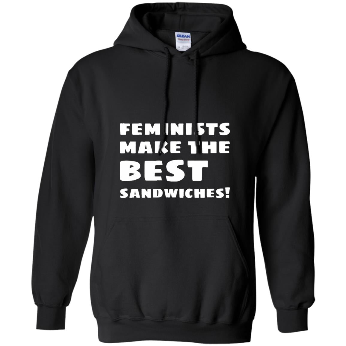 Feminists Make The Best Sandwiches Conversation T-shirt Black