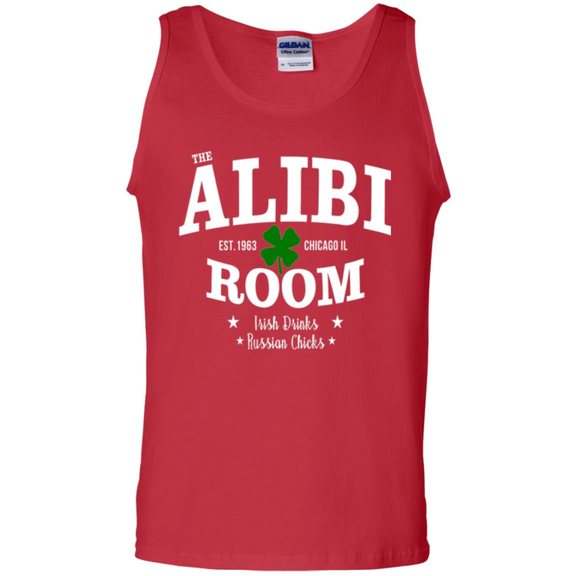 Wine Lovers T-shirt The Alibi Room Est.1963 Chicagoil Irish Drinks Russian Chick Red