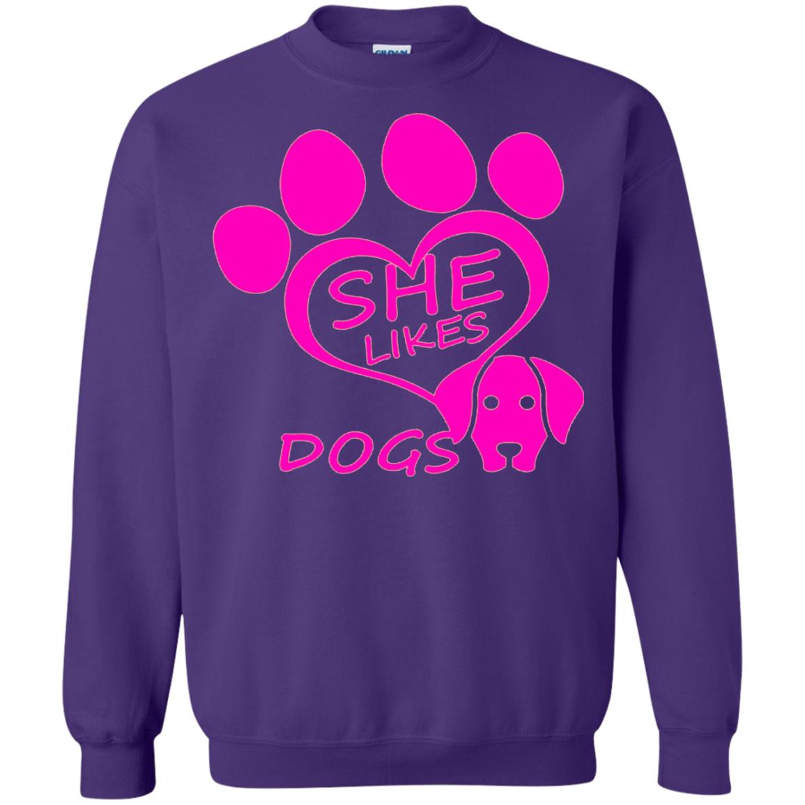 Dog Lovers Shirt She Likes Dogs Purple