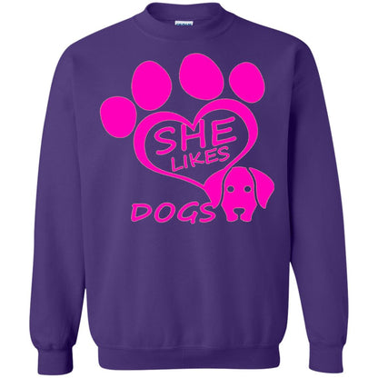 Dog Lovers Shirt She Likes Dogs Purple