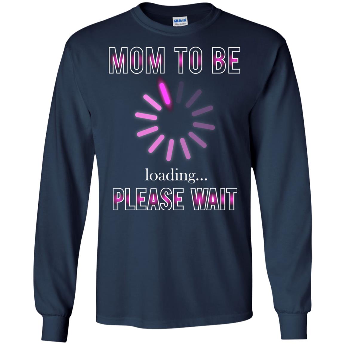 Mommy T-shirt Mom To Be Loading Please Wait Navy