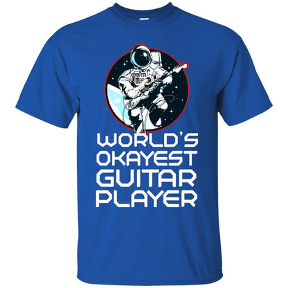 World's Okayest Guitar Player Guitarist Gift Shirt Royal