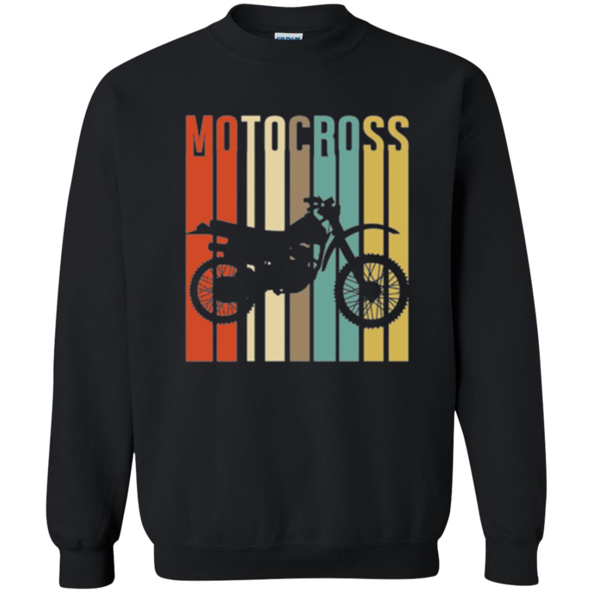 Dirt Bike Silhouette T-shirt Cool Vintage Motocross Black