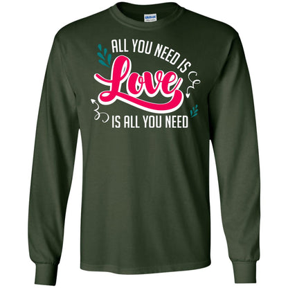 All You Need Is Love T-shirt Forest Green