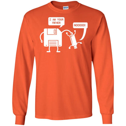 Usb Floppy Disk T-shirt I Am Your Father Orange