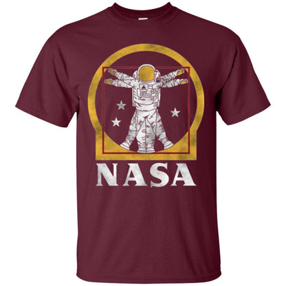 Nasa Vitruvian Astronaut Graphic T-shirt Maroon
