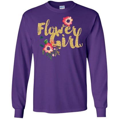 Flower Girl Bridesmaid Wedding Reception T-shirt Purple