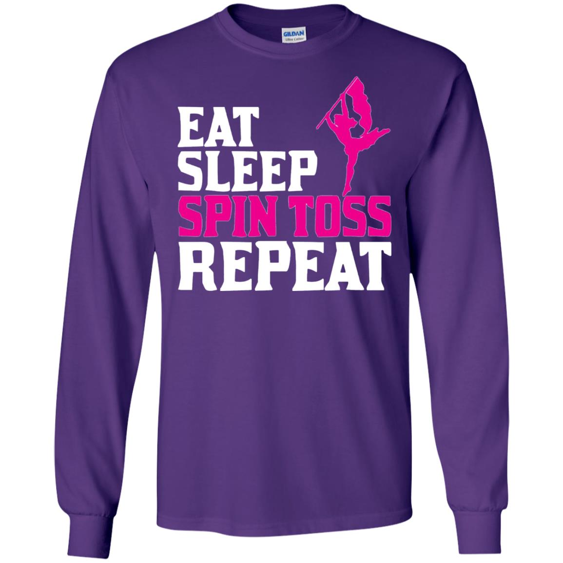 Eat Sleep Spin Toss Repeat Color Guard T-shirt Purple