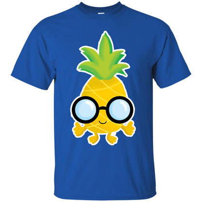 Funny Pineapple With Glasses For Boys Mens Shirt Royal