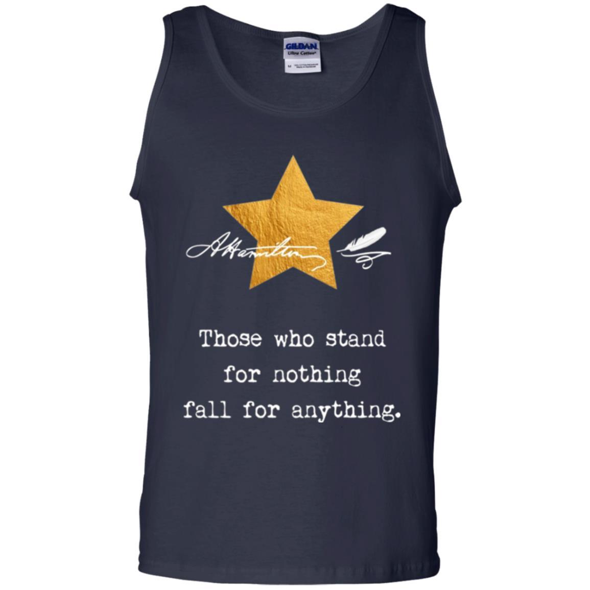 Alexander Hamilton T-shirt Those Who Stand For Nothing Navy