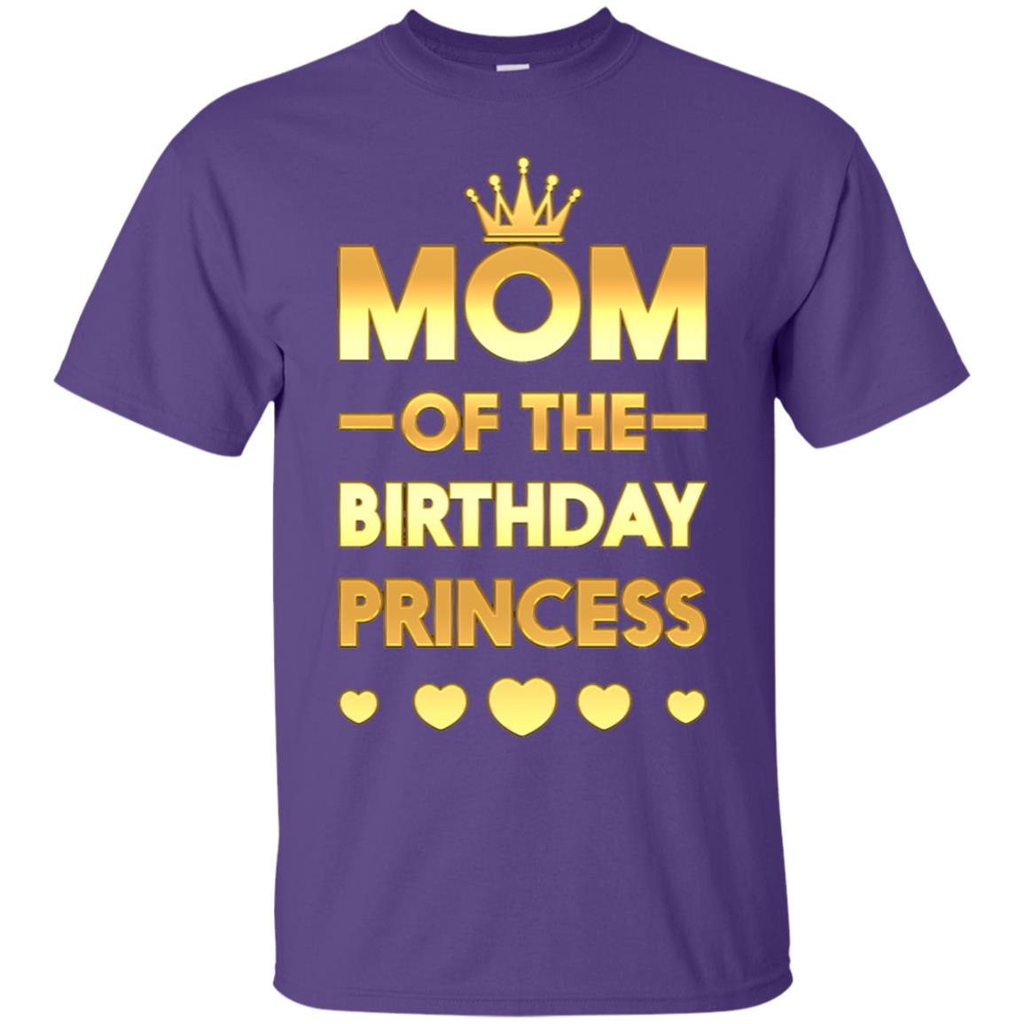 Mom Of The Birthday Princess Family T-shirt Purple