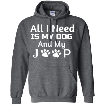 Dogs Lover T-shirt All I Need Is My Dog And My Jeep Dark Heather