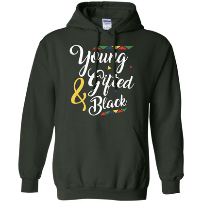 African American T-shirt Young Gifted And Black Forest Green