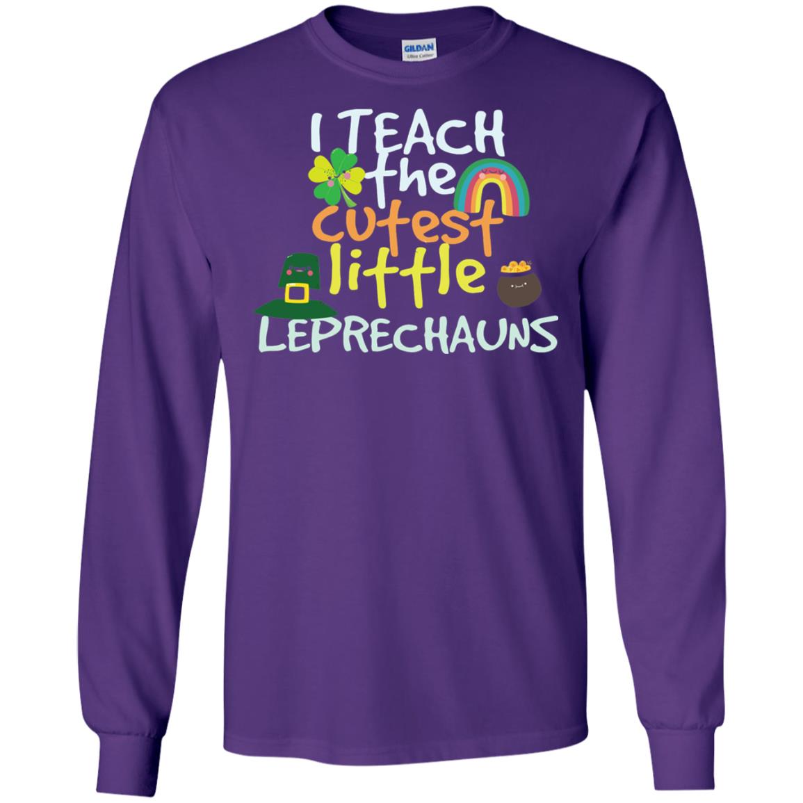 Cutest Little Leprechauns St. Patricks Day Teacher T-shirt Purple