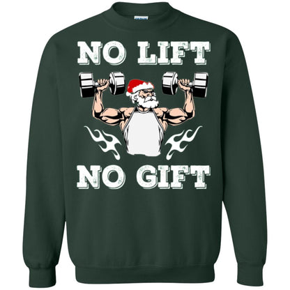 Christmas T-shirt No Lift No Gift Forest Green