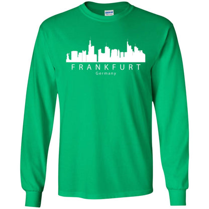 Frankfurt Germany Skyline T-shirt Irish Green