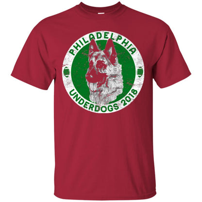 Dog Lover T-shirt Philadelphia Underdogs 2018 Distressed Cardinal