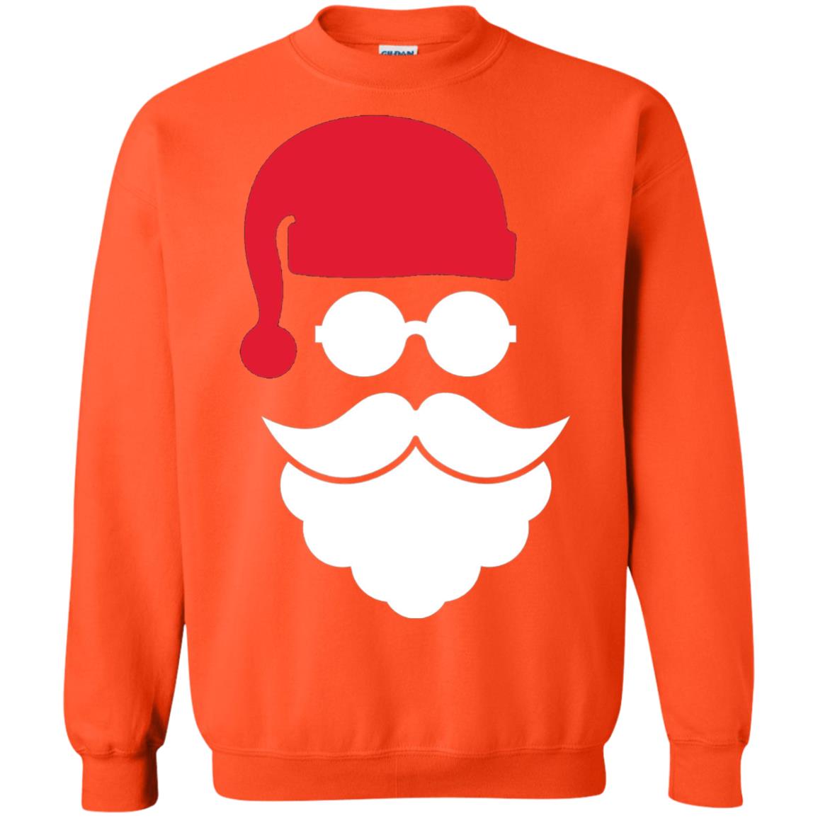 Christmas Shirt Santa Claus Face Orange