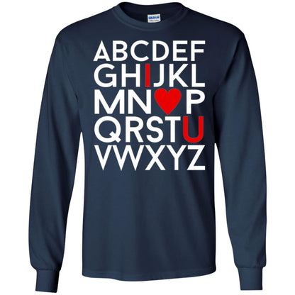 Happy Valentine_s Day Shirt, Alphabel I Love You Navy