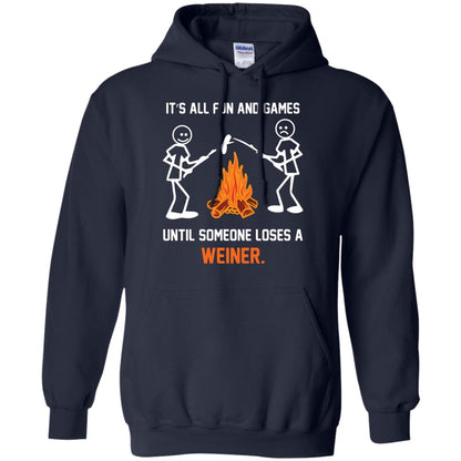 Camper T-shirt It’s All Fun And Games Until Someone Loses A Weiner Navy