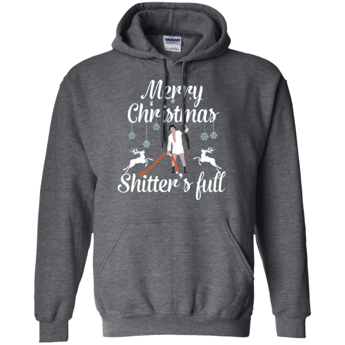 Christmas T-shirt Reindeer Merry Christmas Shitter's Full Dark Heather