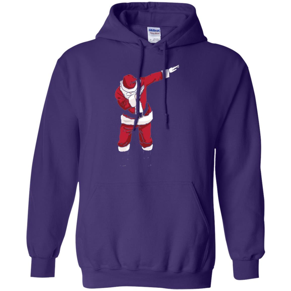 Christmas T-shirt Dabbing Santa Purple
