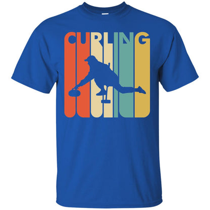 Vintage Style Curling T-shirt Royal