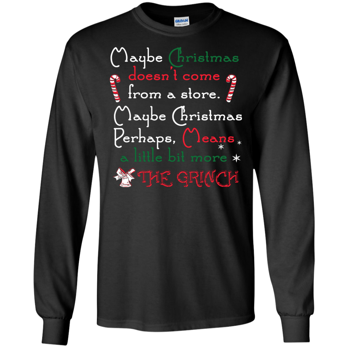 Christmas T-shirt Maybe Christmas Doesn't Come From A Store Black