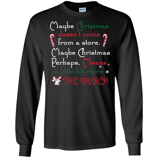 Christmas T-shirt Maybe Christmas Doesn't Come From A Store Black