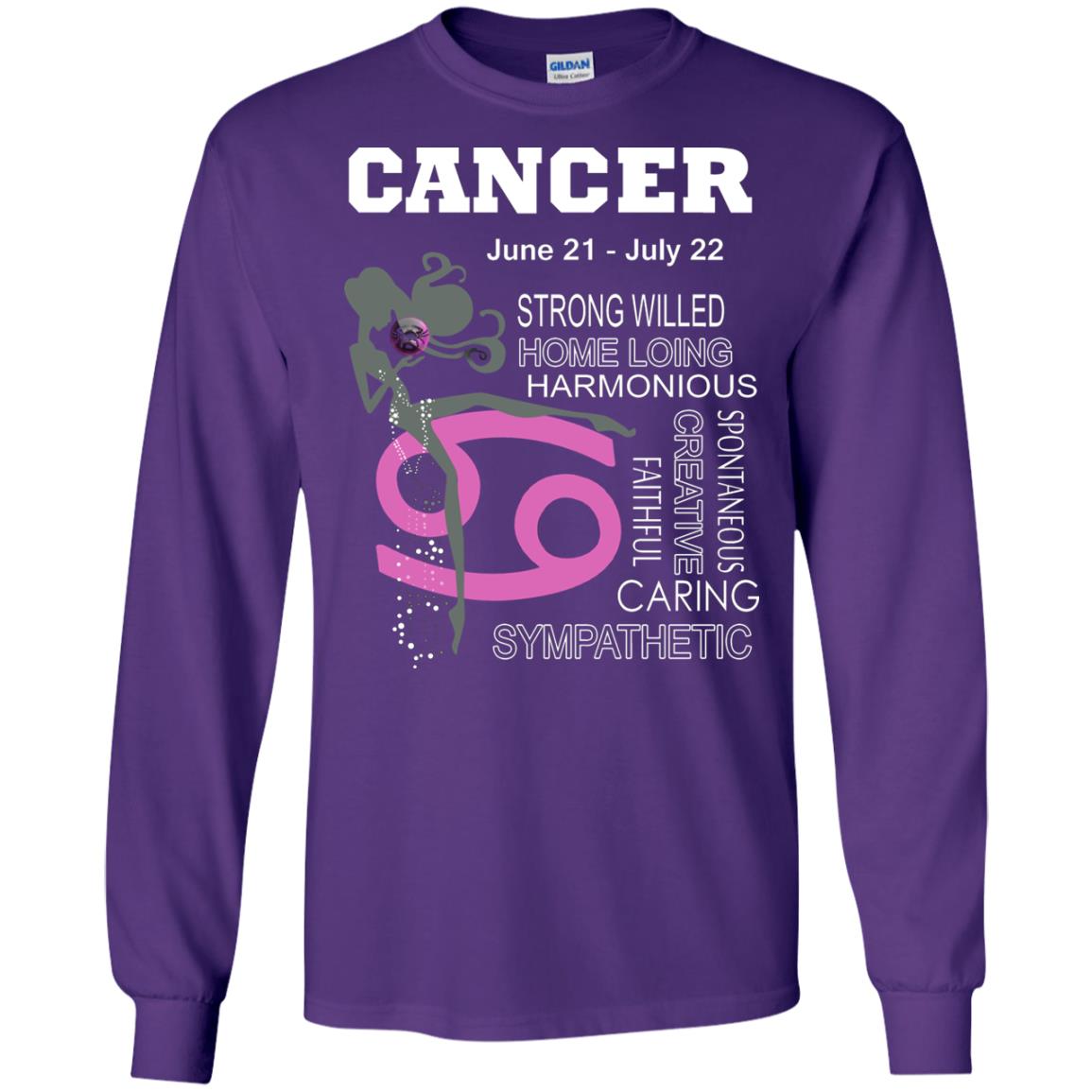 Cancer Strong Willed Home Loing Harmonious Faithful Creative Spontaneous Caring Sympathetic Purple