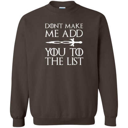 Games Of Thrones T-shirt Don_t Make Me Add You To List Dark Chocolate