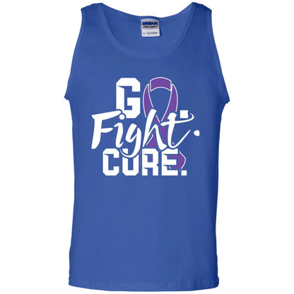 Pancreatic Leiomyosarcoma Awareness Go Fight Cure Purple Ribbon Shirt Royal