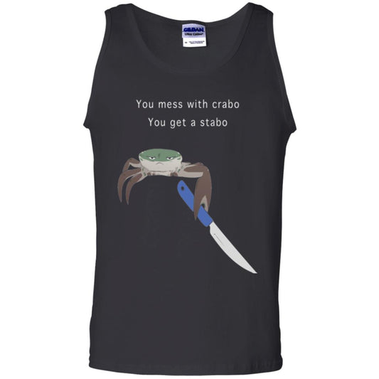 Funny Crab T-shirt You Mess With Crabo You Get A Stabo Black
