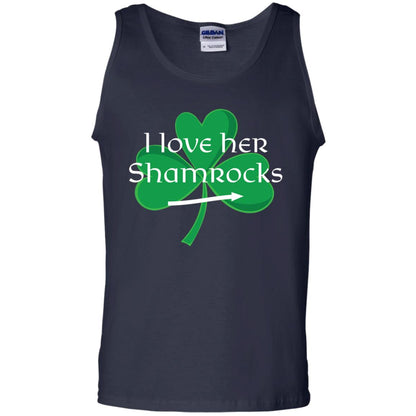 Saint Patrick_s Day T-shirt I Love Her Shamrocks Navy