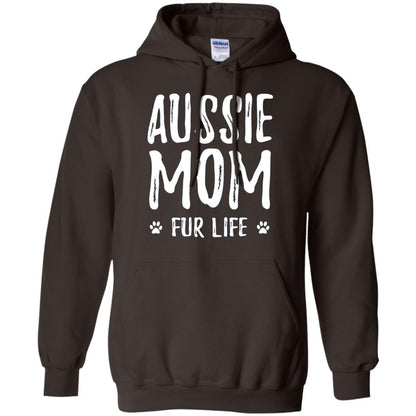 Aussie Mom Fur Life T-shirt Dark Chocolate