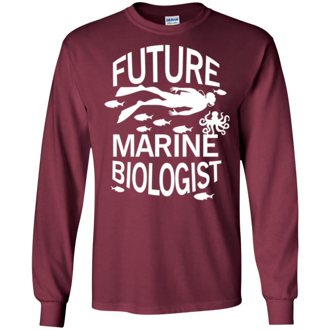 Cute Marine Biologist T-shirt Maroon