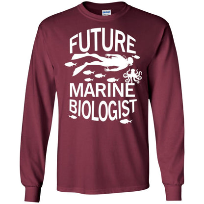 Cute Marine Biologist T-shirt Maroon