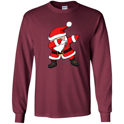 Christmas T-shirt Dabbing Santa Claus Christmas Dab Novelty Maroon