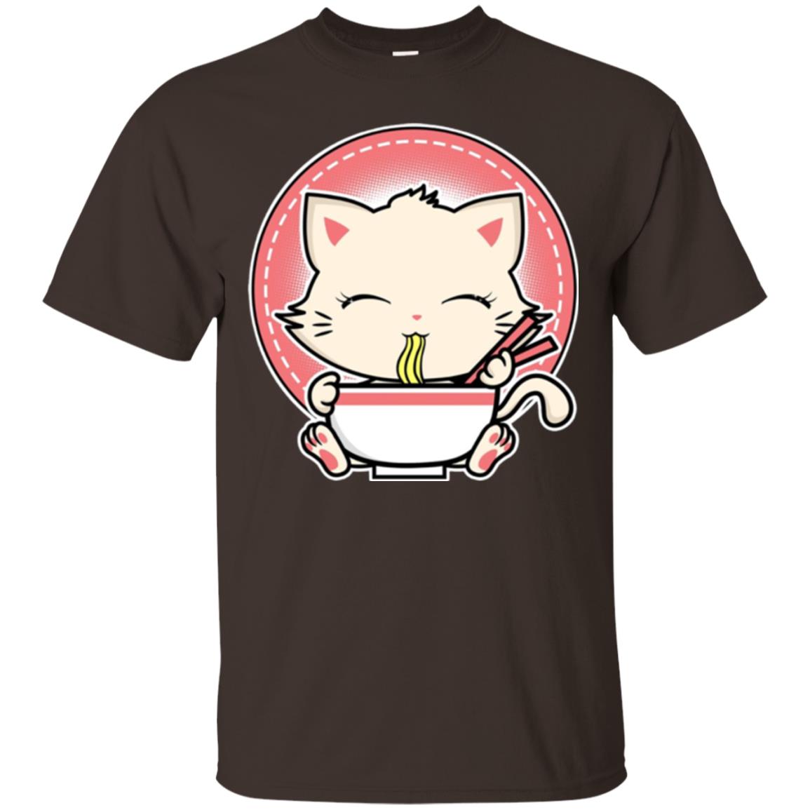 Kawaii Japanese Anime Cat Ramen T-shirt