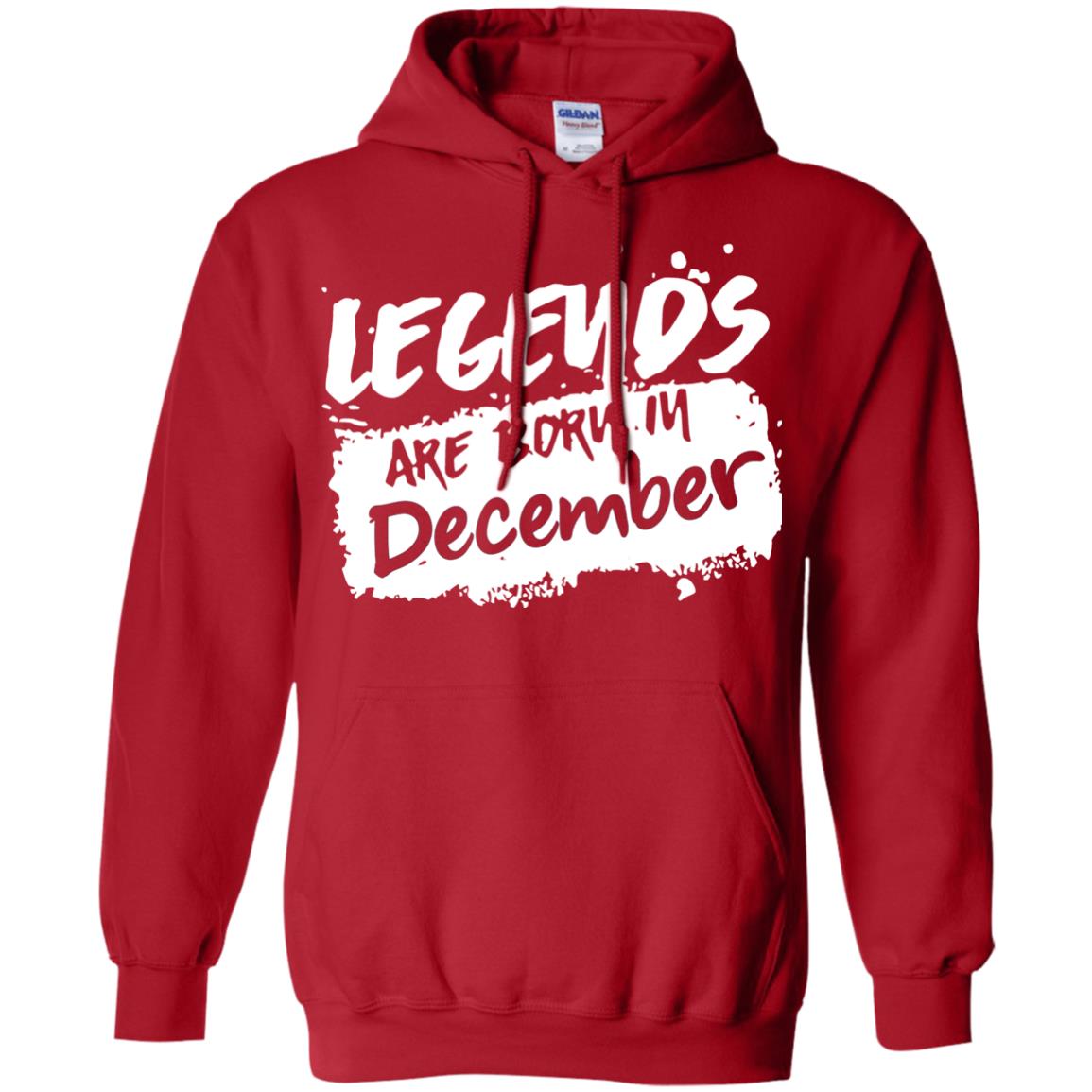 December Birthday Shirt Legends Are Born In December Red