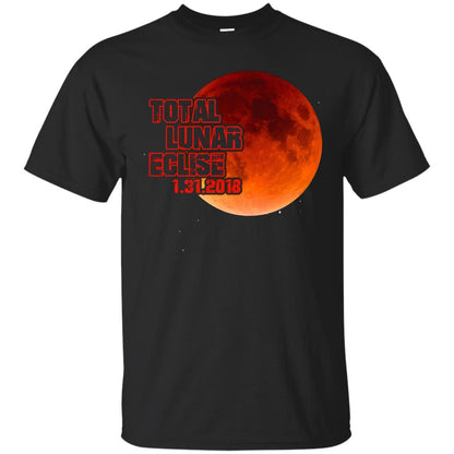 Blood Moon T-shirt Total Lunar Eclipse 1.31.2018 Black