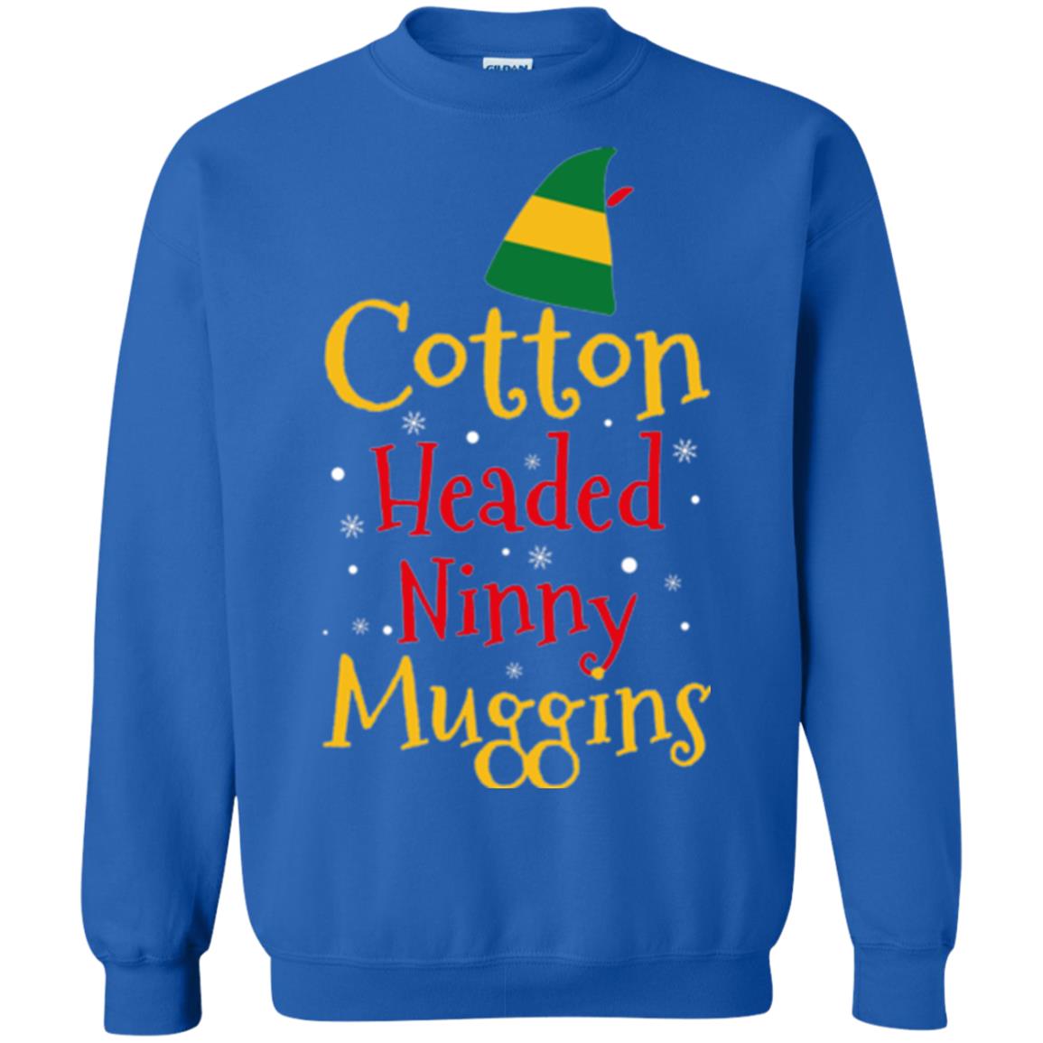 Funny Elf T-shirt Cotton Headed Ninny Muggins Royal