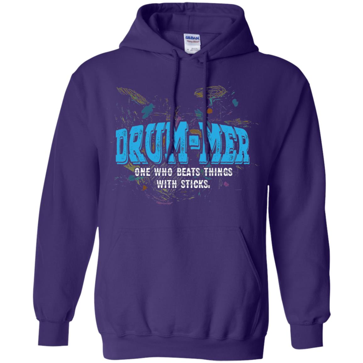 Drummer Definition T-shirt Drummer One Who Beats Things With Stick Purple