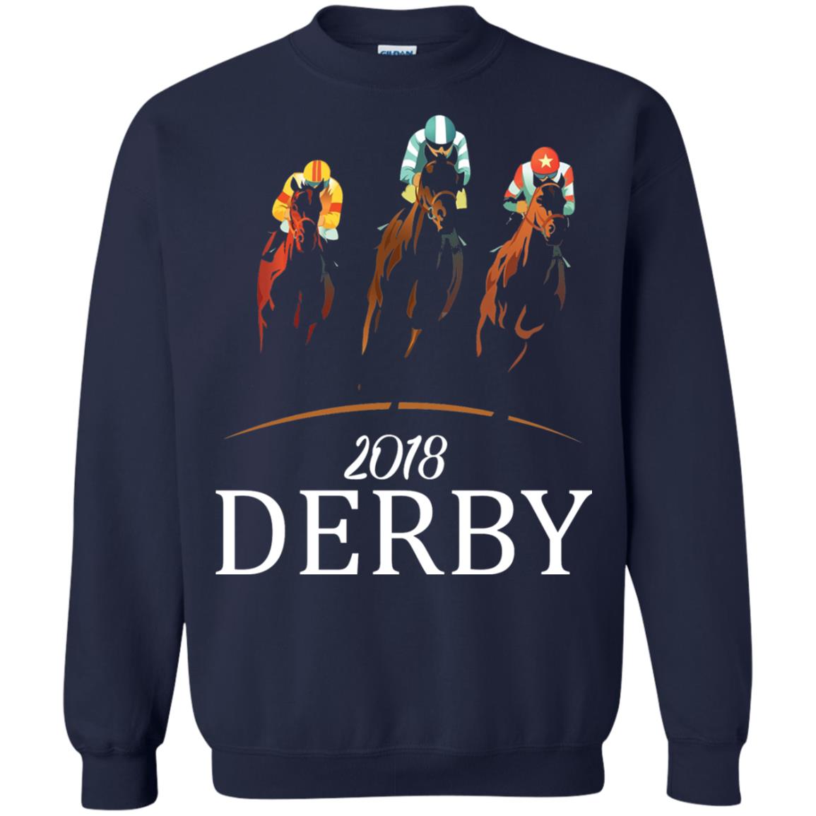 Derby 2018 Jockey Horse Racing T-shirt Navy