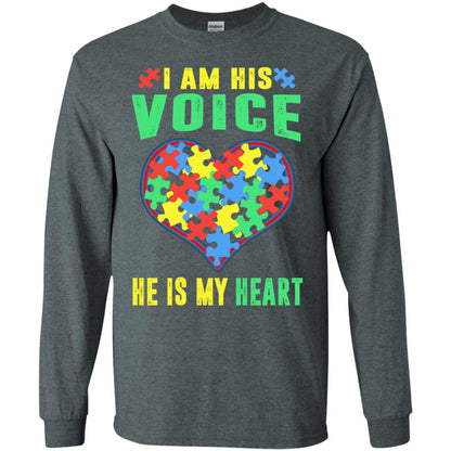 Autism Awareness Shirt He Is My Heart Dark Heather