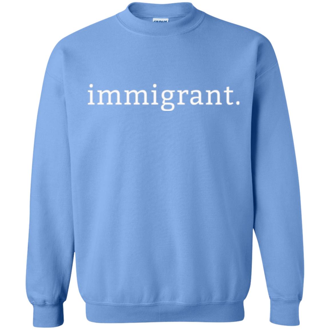 Anti Racism T-shirt Immigrant Simple Minimalist Carolina Blue