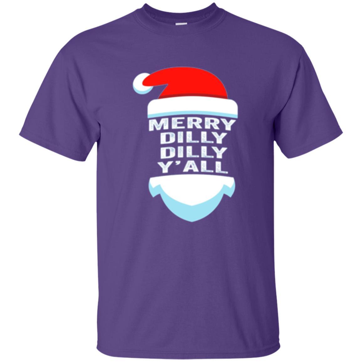 Christmas T-shirt Dilly Dilly Y_all Santa Claus Purple
