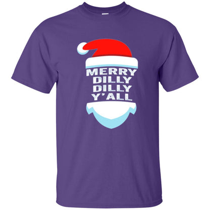 Christmas T-shirt Dilly Dilly Y_all Santa Claus Purple